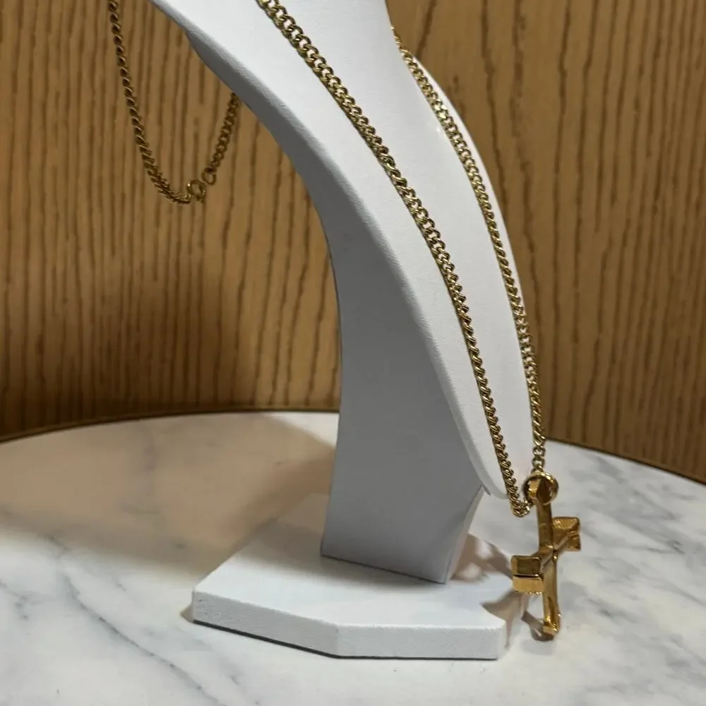 Gold tone vintage Chain Cross